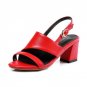 Large size 34-43 high heels shoes sandals women genuine leather summer shoes party solid buckle sexy