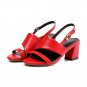 Large size 34-43 high heels shoes sandals women genuine leather summer shoes party solid buckle sexy