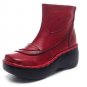 Genuine Leather Women Boots 2017 Spring Autumn Fashion Sewing 6cm Thick Sole Boots with Platform Wom