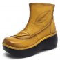 Genuine Leather Women Boots 2017 Spring Autumn Fashion Sewing 6cm Thick Sole Boots with Platform Wom