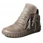 Genuine Leather Tassel Handmade Short Boots Woman 2017 Winter Plush Fur Warm Female Winter Ankle Boo