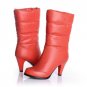 Winter Genuine Real Leather Casual Snow Boots Waterproof Women Plush Half Boots High Heel Boots Fash