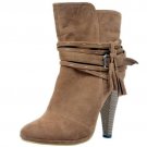 Women Spike Heel Ankle Boots Woman Pointed Toe High Heel Shoes Ladies Gladiator Tassel Ankle Strap B