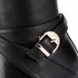Women Real Natrual Genuine Leather High Heel Knee Boots Fashion Square Toe Zipper Brand Heels Footwe