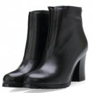 women real genuine leather high heel ankle boots snow half short botas warm winter boot footwear sho