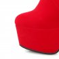 Free Shipping knee-high half high heel boots women snow fashion winter warm boot footwear shoes P102