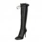 size 33-43 women real genuine leather pointed toe high heel over knee boots winter warm long boot f