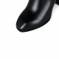 Women Real Leather Over Knee Boots Winter Snow Boots Sexy High Heel Fashion Zip Women Riding Black B