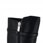 Women Real Leather Over Knee Boots Winter Snow Boots Sexy High Heel Fashion Zip Women Riding Black B