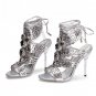 women real genuine leather stiletto gladiator high heel sandals brand sexy fashion heeled ladies san