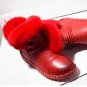 Winter Warm Short Plush Genuine Leather Pleated Sewing Shoes 2017 Fashion Casual Ankle Boots Women F