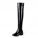 Large Size 31-45 genuine leather and pu women shoes woman long boots autumn winter square heels part