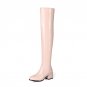 Large Size 31-45 genuine leather and pu women shoes woman long boots autumn winter square heels part