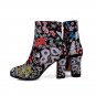Ethnic Style Flowers Embroidery Cow Suede Genuine Leather Large Size 34-43 Women Shoes Sexy High Hee