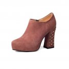 Large Size 33-43 Kid Suede Leather Women Shoes Woman Sexy Platform High Heels Black Pink Party Weddi