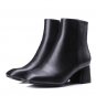 Women Velvet Ankle Boots Pink Chunky Dress Boot Thick High Heels Shoes For Ladies Luxury Brand Desig