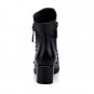 new high quality full genuine leather boots women shoes rivets round toe thick heels zip autumn wint