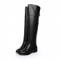 over knee long boots natural real genuine leather boots women boot high heel shoes R5017 EUR size 34
