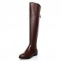 over knee long boots natural real genuine leather boots women boot high heel shoes R5017 EUR size 34