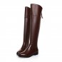 over knee long boots natural real genuine leather boots women boot high heel shoes R5017 EUR size 34