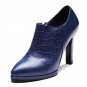 Women Pointed Toe Genuine Leather Ankle Boots Woman Zipper High Heel Bota Feminine Party Wedding Hee