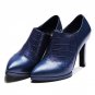Women Pointed Toe Genuine Leather Ankle Boots Woman Zipper High Heel Bota Feminine Party Wedding Hee