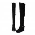 Size 33-40 Women Real Leather Over The Knee Boots Woman Height Increasing Botas Feminine Winter Warm