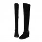 Size 33-40 Women Real Leather Over The Knee Boots Woman Height Increasing Botas Feminine Winter Warm