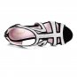 women real leather fretwork red bottom peep toe high heel sandals sexy fashion brand lady heeled sho
