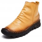 Winter Warm Short Plush Ankle Boots 2017 Spring Fashion Genuine Leather Pleated Women Short Boots Fe