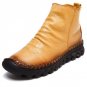 Winter Warm Short Plush Ankle Boots 2017 Spring Fashion Genuine Leather Pleated Women Short Boots Fe
