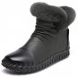 Fashion Fur Genuine Leather Pleated Sewing Shoes 2017 Winter Warm Short Plush Ankle Boots Casual Wom