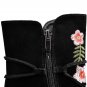 Size 34-43 Women Genuine Leather High Heel Boots Women Tassel Cross Strap Short Boots Winter Shoes F