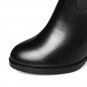 Women Natural Leather Knee Boots Winter Snow Boots Square Heel Fashion Zipper Women Riding Boots Sho