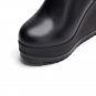 women real genuine leather wedge over knee boots platform long boot winter warm botas footwear shoes