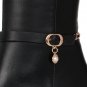 Women Genuine Leather Over The Knee Boots Winter Boots Sexy Square Heel Fashion Pointed Toe Women Bo