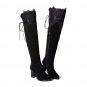 Women Genuine Real Leather Over The Knee Boots Winter Boots Sexy High Heel Round Toe Zipper Women Bo