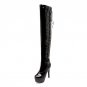 size 32-43 women high heel over knee boots cross strap winter warm riding long boot sexy heels footw