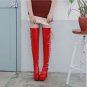 size 32-43 women high heel over knee boots cross strap winter warm riding long boot sexy heels footw
