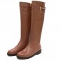 Size 35-43 Winter Warm Over Knee Fur Buckle Brand Qaulity Real Leather Boots Lady Women Snow Shoes F
