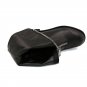 Winter Women Boots Genuine Real Leather Round Toe Zipper Half Boots Female Sqaure Heel Botas Mujer W