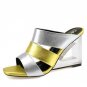 Women Wedges Sandals Real Leather Slippers Peep Toe Shoes Women Cross Wrap Heels Sandals Daily Footw