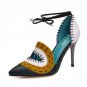 quality genuine leather high heel sandals women sexy footwear fashion lady shoes R4470 hot sale 34-3