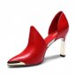 women real leather stiletto pointed toe high heel shoes brand sexy fashion pumps ladies heeled shoes