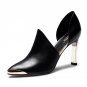 women real leather stiletto pointed toe high heel shoes brand sexy fashion pumps ladies heeled shoes