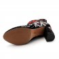 Fashion Enthic Styles Winter Warm Women Boots Square High Heel Boots Embroidery Shoes Round Toe Leat