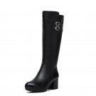 Women Winter Shoes High Quality Knee High Boots Warm Plush Genuine Leather Women Winter Boots