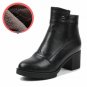 Winter Boots For Women Warm Velvet Genuine Leather Ankle Shoes Vintage Mom Women\'s Shoes Martin Boo