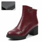 Winter Boots For Women Warm Velvet Genuine Leather Ankle Shoes Vintage Mom Women\'s Shoes Martin Boo