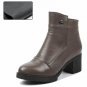 Winter Boots For Women Warm Velvet Genuine Leather Ankle Shoes Vintage Mom Women\'s Shoes Martin Boo